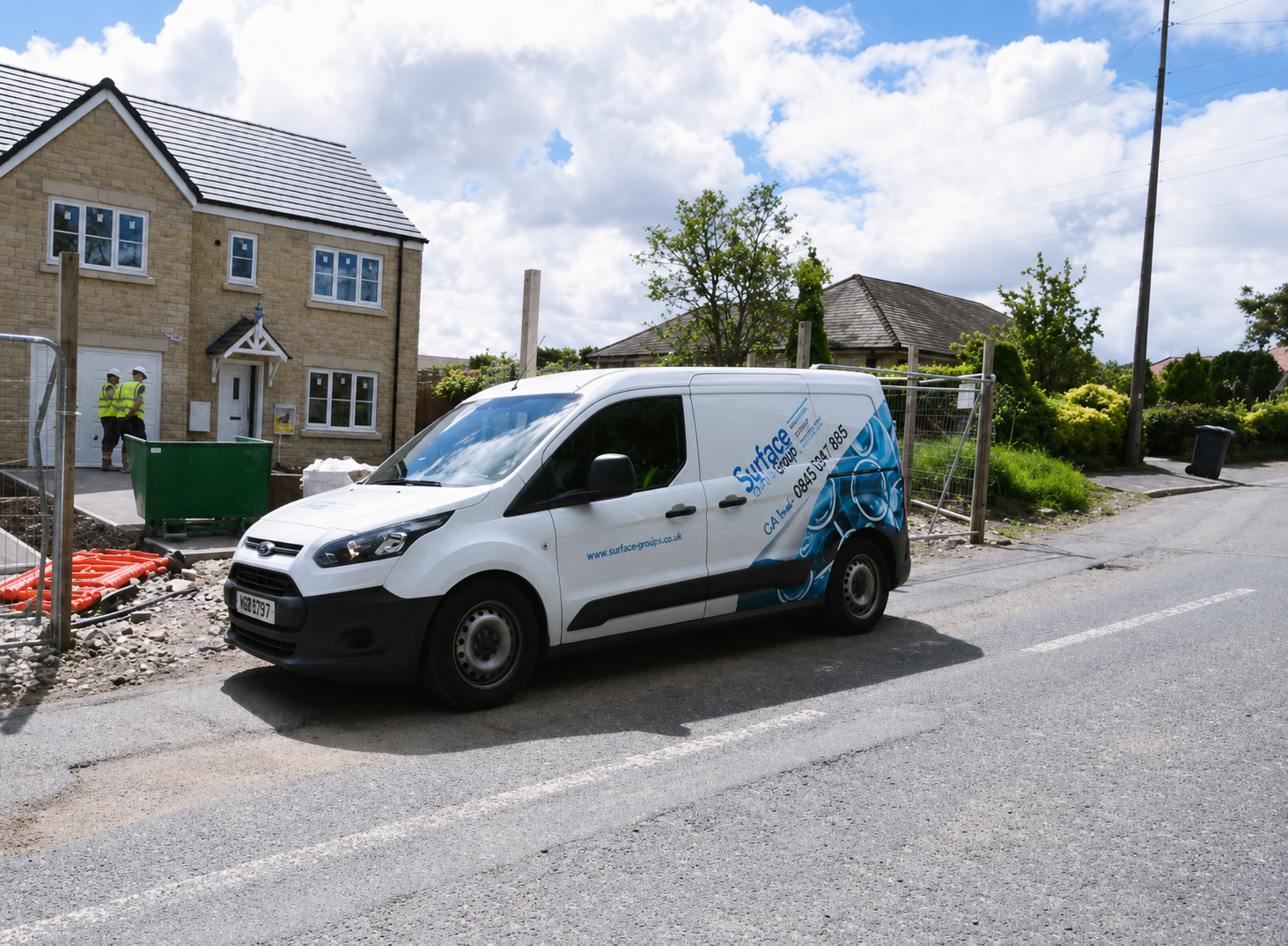 A Surface Medic van at a new-build site